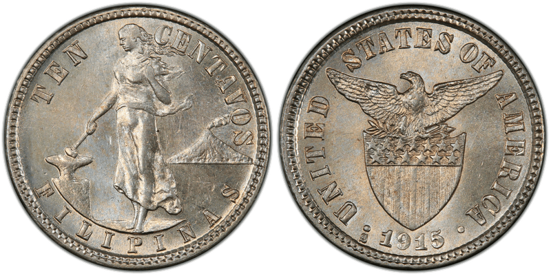 1915 Philippine Ten Centavos