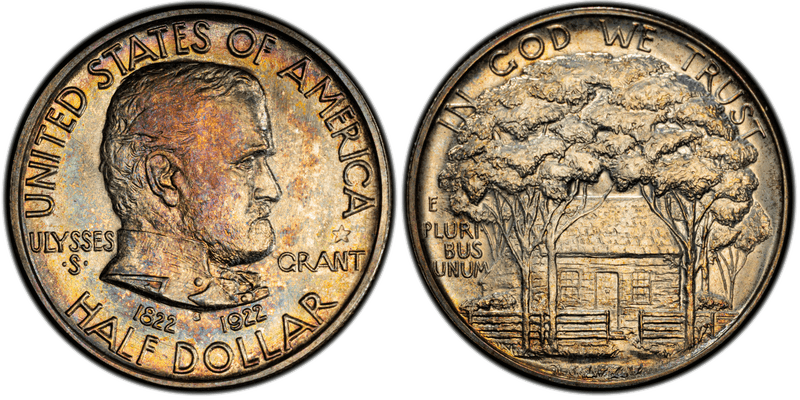 1922 (P) Grant Memorial Commemorative Half Dollar - With Star