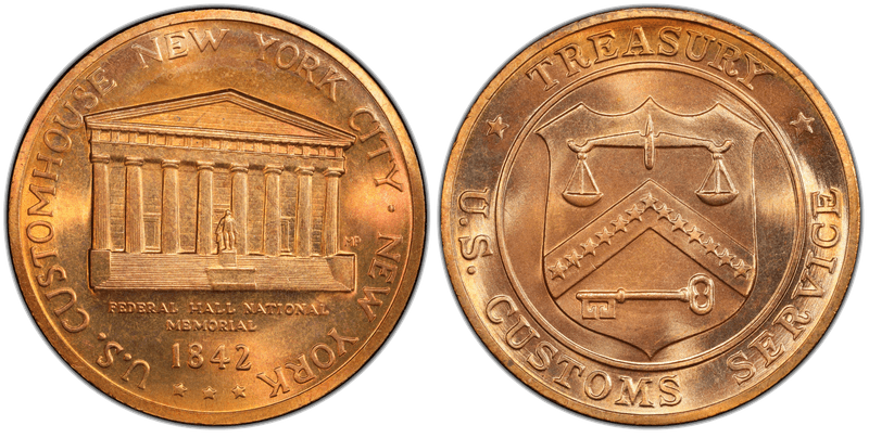 (1974) Medal U.S. Customhouse Bronze New York City, NY