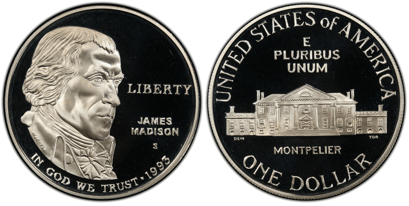 1993 (S) Proof Madison Dollar