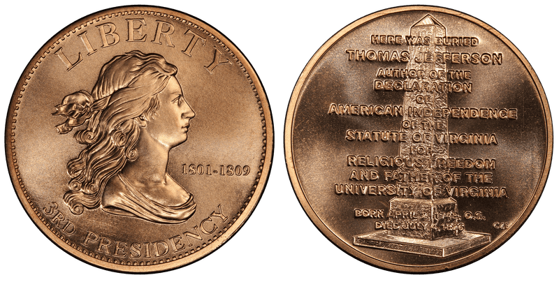 (2007) First Spouse Bronze Medal - Jefferson's Liberty