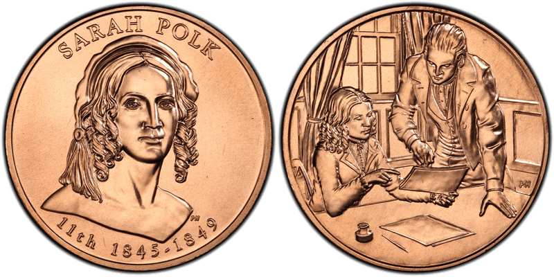 (2009) First Spouse Bronze Medal - Sarah Polk