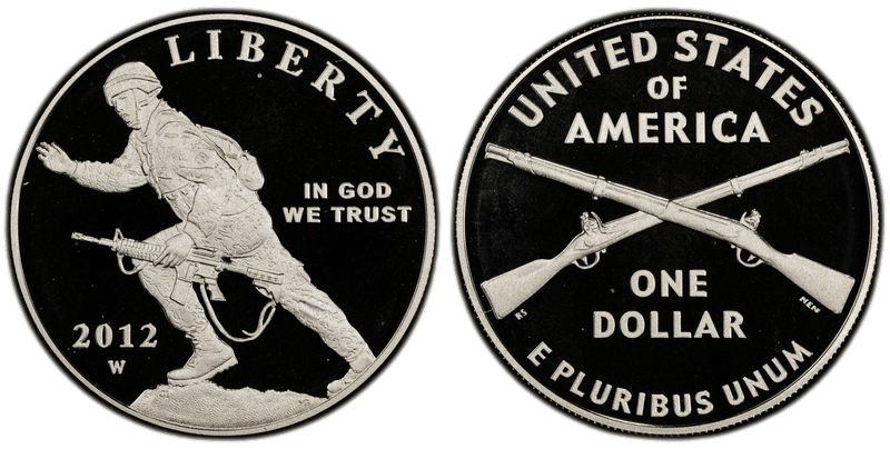 2012 (W) Proof Infantry Dollar