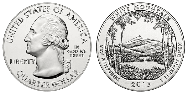 2013 (P) White Mountain National Park 5 oz Silver Quarter