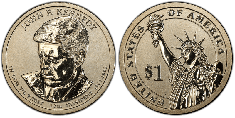 2015 (P) Reverse Proof Presidential Dollar - John F. Kennedy
