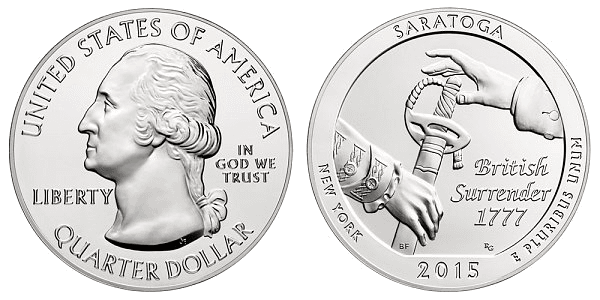 2015 (P) Saratoga National Park 5 oz Silver Quarter