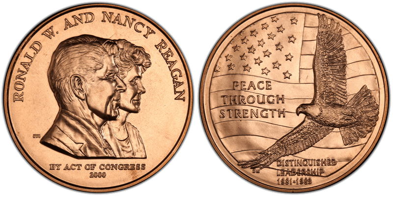 (2016) First Spouse Bronze Medal - Ronald & Nancy Reagan