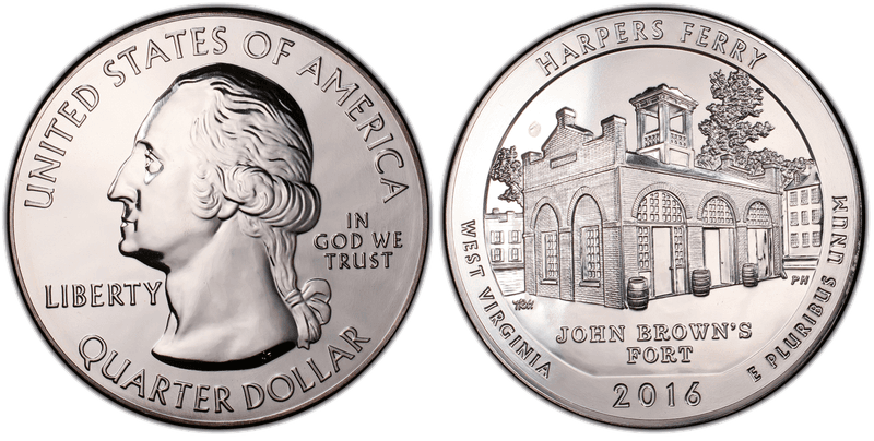 2016 (P) Harpers Ferry National Park 5 oz Silver Quarter