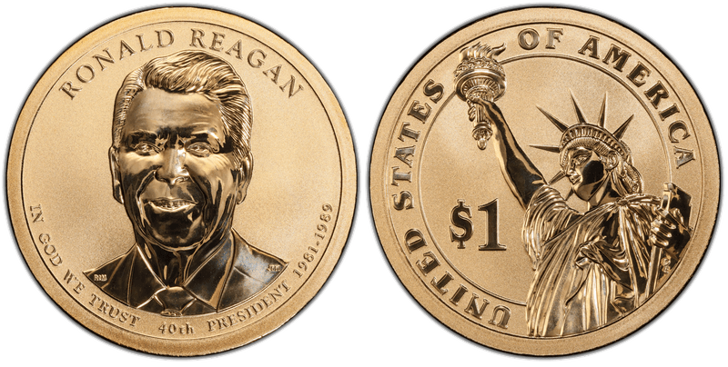 2016 (S) Reverse Proof Presidential Dollar - Ronald Reagan