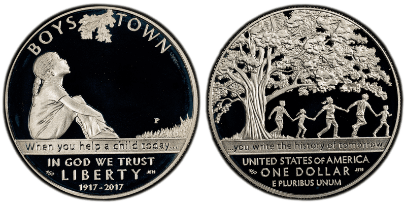 2017 (P) Proof Boys Town Dollar