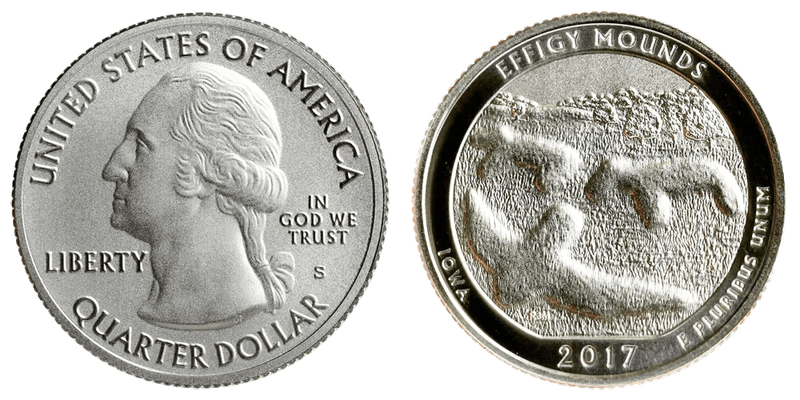 2017 (S) Effigy Mounds NP Quarter - Enhanced Uncirculated