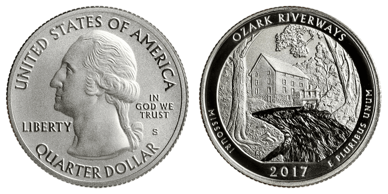 2017 (S) Ozark Riverways NP Quarter - Enhanced Uncirculated