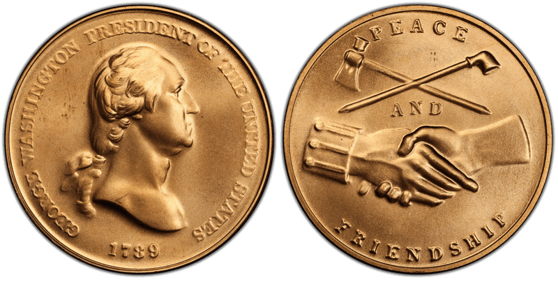 (2018) Medal George Washington "1789" Bronze 34mm