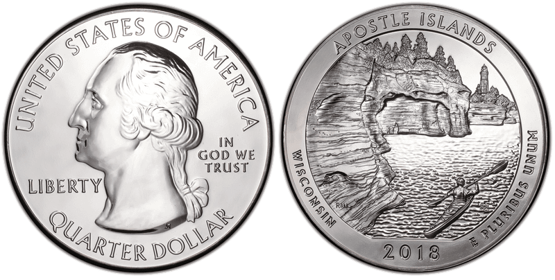 2018 5 oz. ATB Silver Quarter