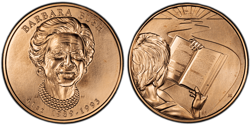 (2020) First Spouse Bronze Medal - Barbara Bush