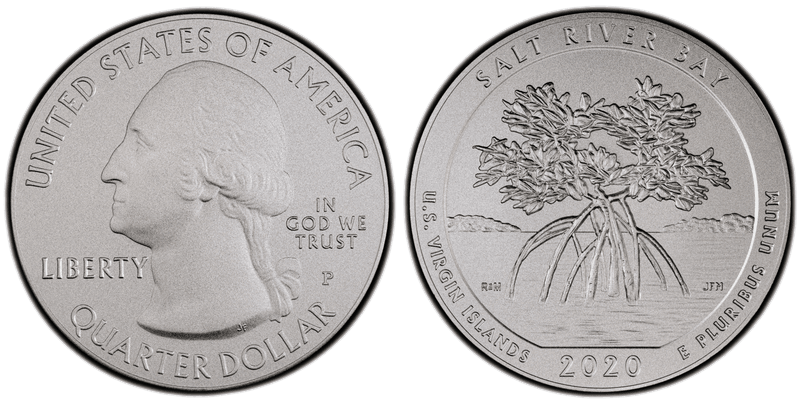 2020 (P) Burnished Salt River Bay National Park 5 oz Silver Quarter