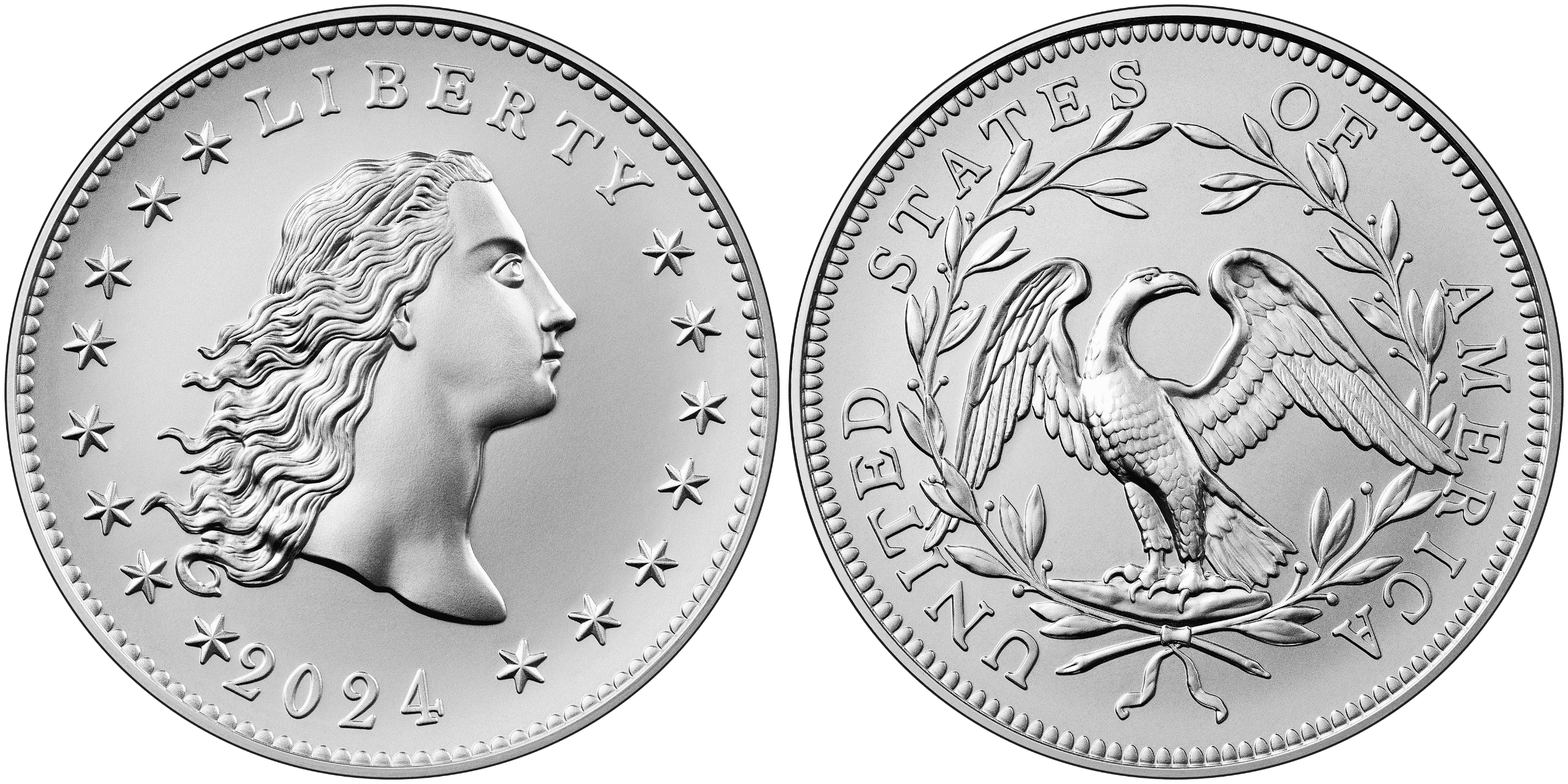 2024 Flowing Hair Silver Medal - 230th Anniversary
