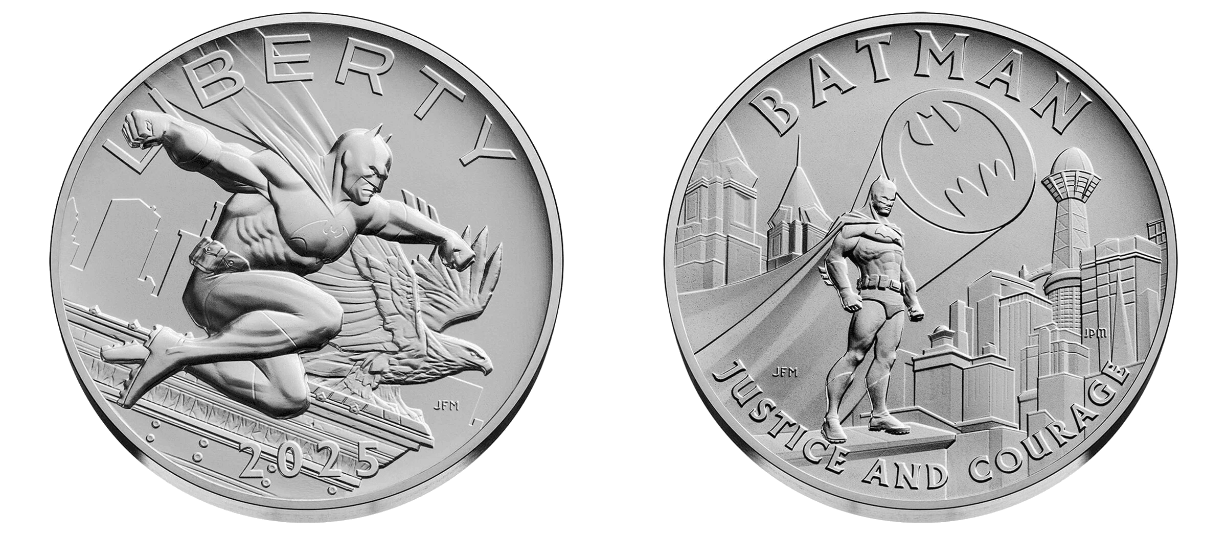 2025 Comic Art Batman 2.5 Ounce Silver Medal