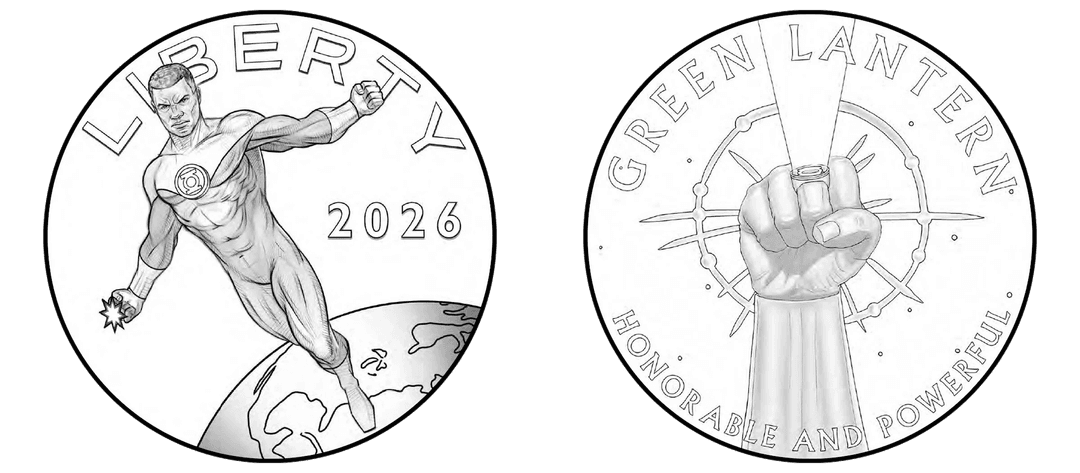 2026 Comic Art Green Lantern 2.5 Ounce Silver Medal