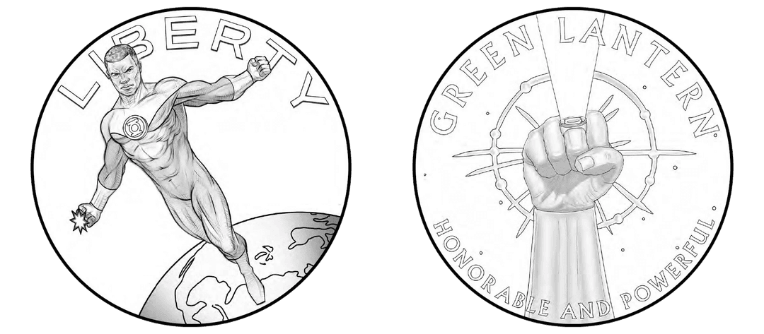 2026 Comic Art Green Lantern One Ounce Silver Medal