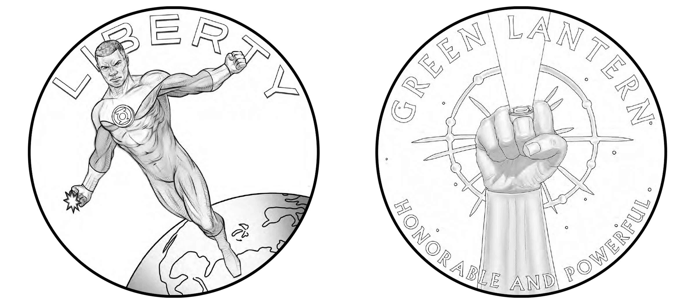 2026 Comic Art Green Lantern One Ounce Silver Medal