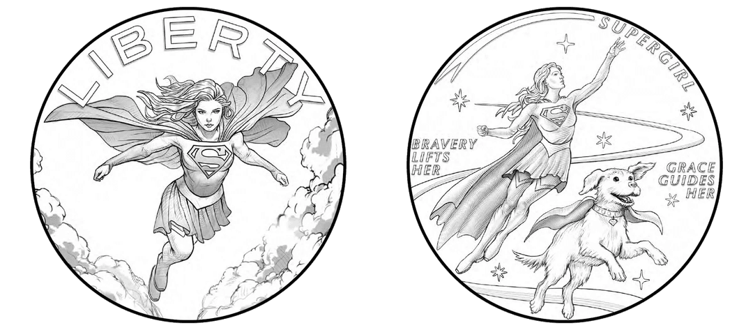 2026 Comic Art Supergirl One Ounce Silver Medal