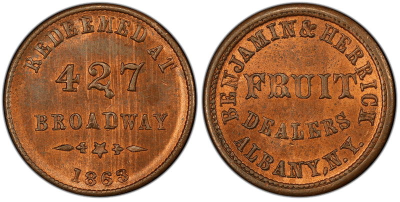 (No Date) Civil War Store Card F-10A-5A, NY