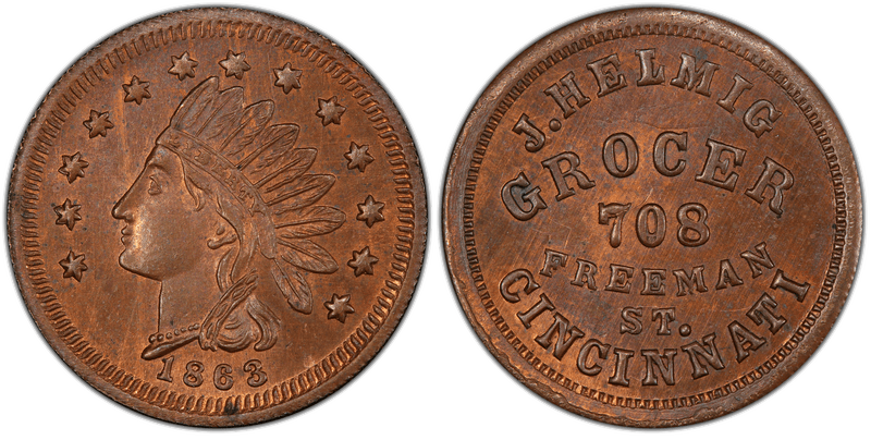 (No Date) Civil War Store Card F-165BS-3A, OH
