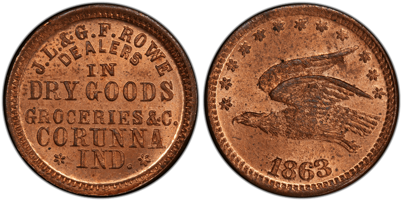 (No Date) Civil War Store Card F-190D-5A, IN