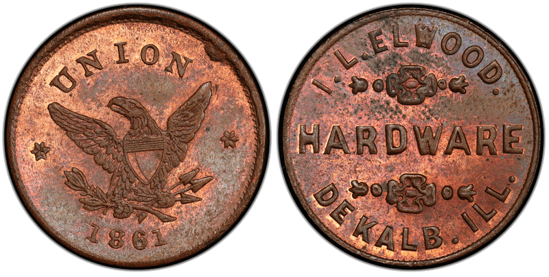 (No Date) Civil War Store Card F-200A-3A, IL