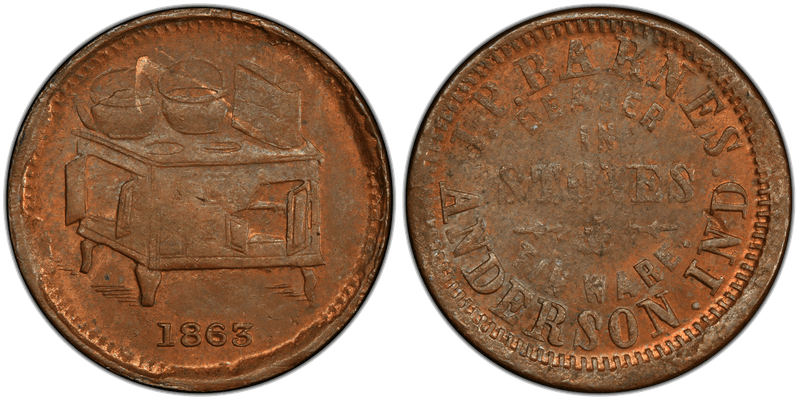 (No Date) Civil War Store Card F-20A-1A, IN