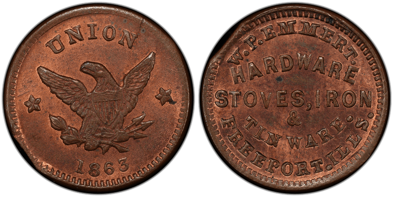(No Date) Civil War Store Card F-320D-1A, IL