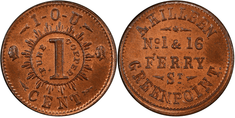 (No Date) Civil War Store Card F-330A-6A, NY