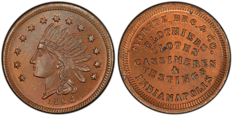 (No Date) Civil War Store Card F-460M-1A, IN