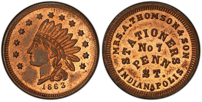 (No Date) Civil War Store Card F-460U-1A, IN