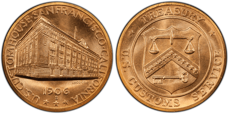 No Date Medal Customhouse San Francisco Bronze 1 5/16"