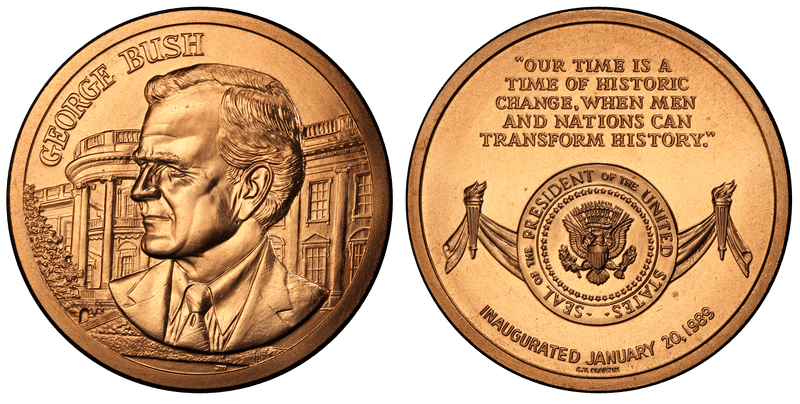 No Date Medal George H.W. Bush US Mint Medal - First Steam Coinage