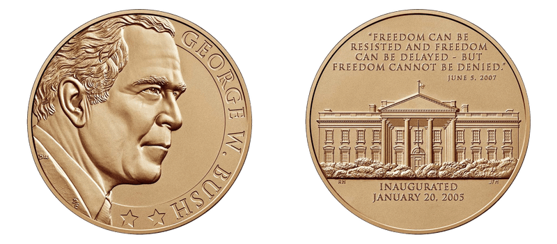 No Date Medal George W. Bush (2nd) 3" Bronze