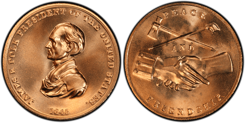 No Date Medal James Polk Type 1