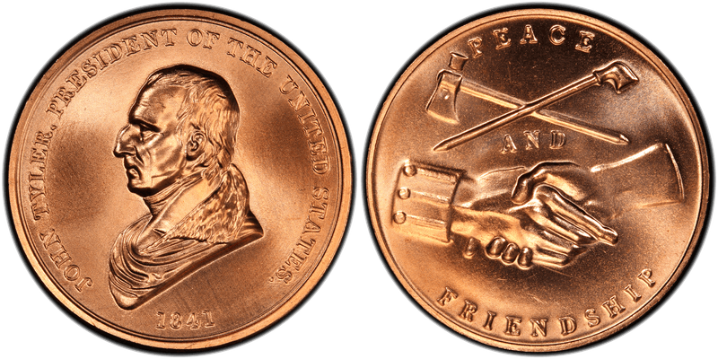 No Date Medal John Tyler Type 1