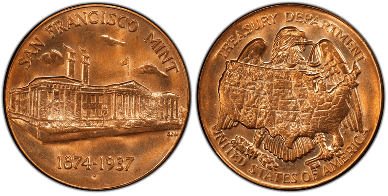 No Date Medal Old San Francisco Mint Bronze 1 1/2"