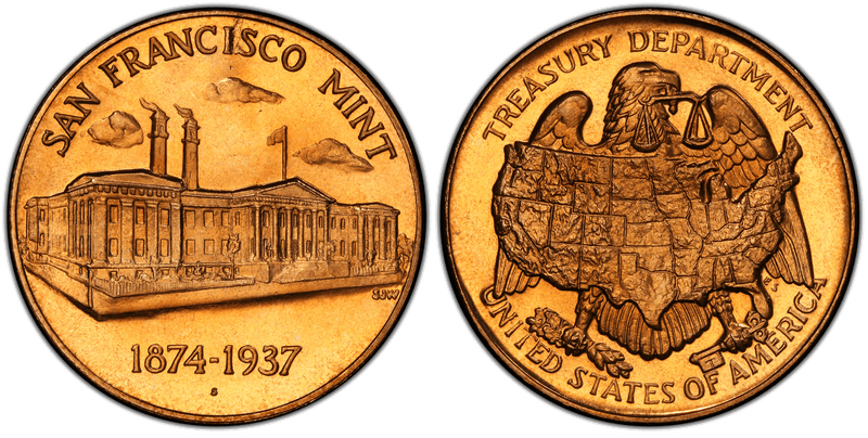 No Date Medal San Francisco Mint Bronze 1 5/16"