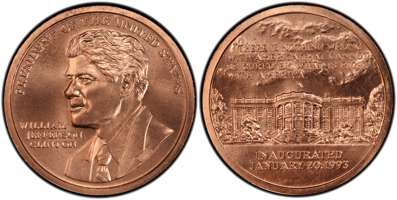 No Date Medal W. J. Clinton 1st Term
