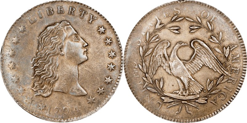 (post-1859) Robert Ready Electrotype British Museum 1794 Flowing Hair Dollar Replica
