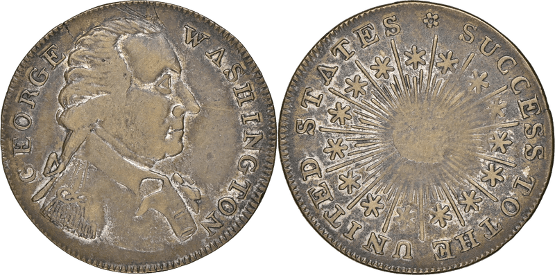 Undated Washington Success Medal - Small Plain Edge Silvered