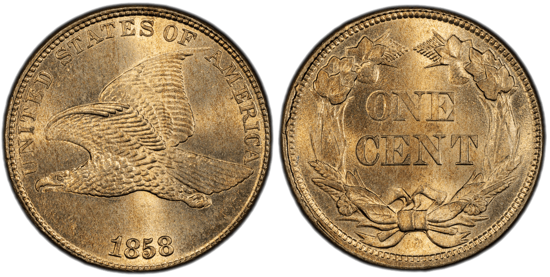 1858 Flying Eagle Cent - Large Letters Low Leaves FS-901