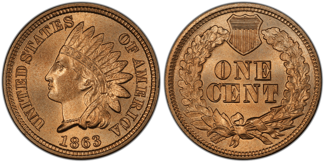 1863 Indian Head Cent Die Chips (Reverse)