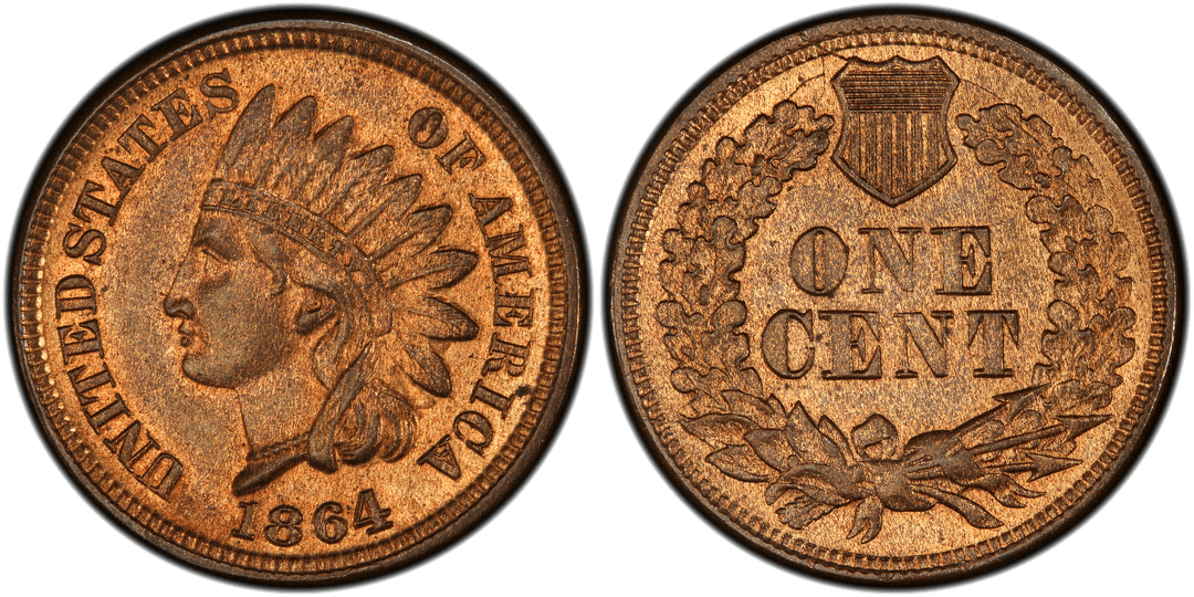 1864 Indian Head Cent (Bronze No L) Doubled Die Obverse FS-1101 Snow-4