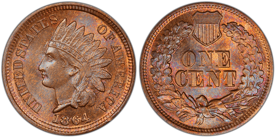 1864 Indian Head Cent (Bronze No L) Repunched Date FS-1301 Snow-2