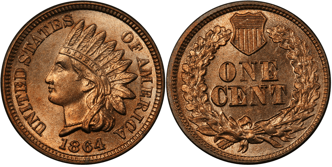 1864 Indian Head Cent (Copper Nickel) Die Clash (Reverse)